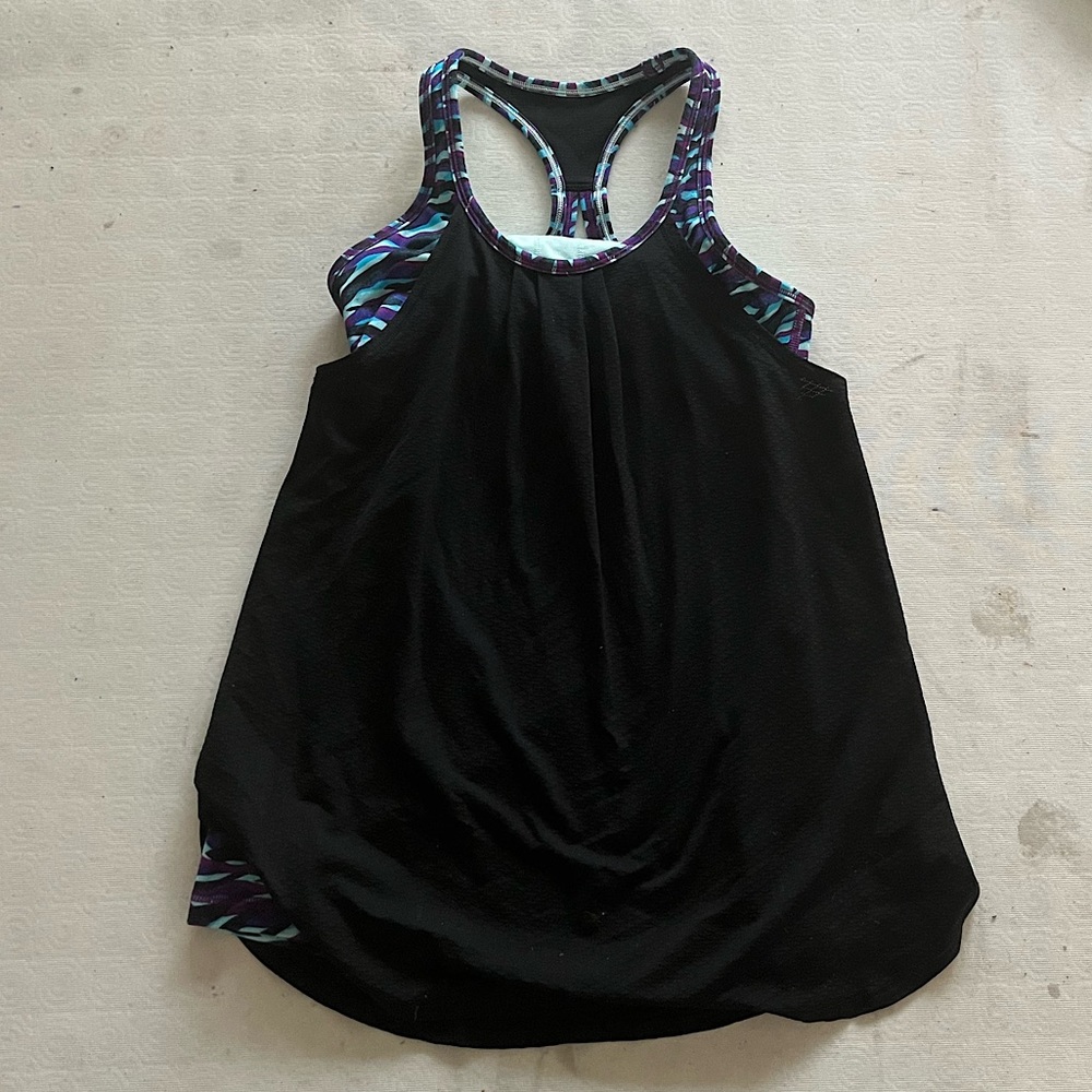 ivivva size 10 (ivivva sizing) athletic tank top with built in bra